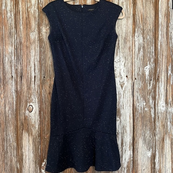 EUC ANN TAYLOR MINI BODYCON NAVY BLUE DRESS, size 00 petite - Picture 2 of 7